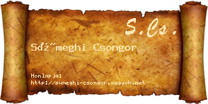Sümeghi Csongor névjegykártya