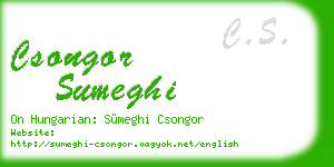 csongor sumeghi business card