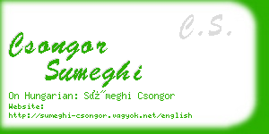 csongor sumeghi business card